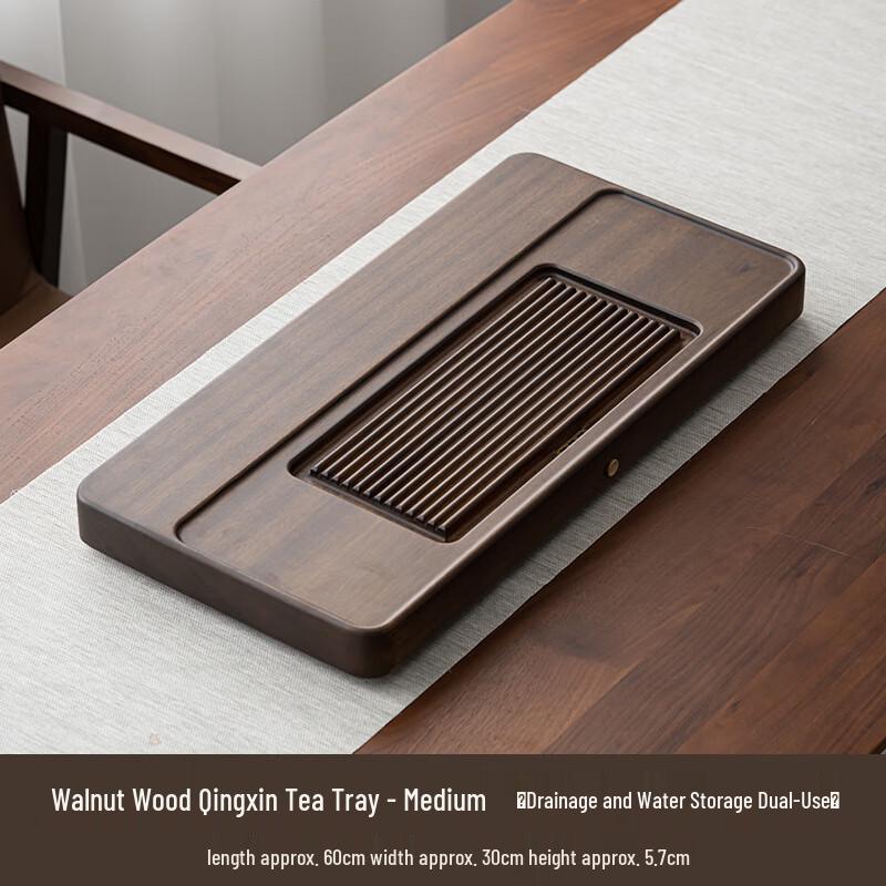 

Acrylic Double-Layer Oval Tea Tray with Drainage