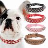 Anti-Bite Spiked Pet Dog Collar PU Leather Spiked Dog Collar  For Bulldog Pug Puppy