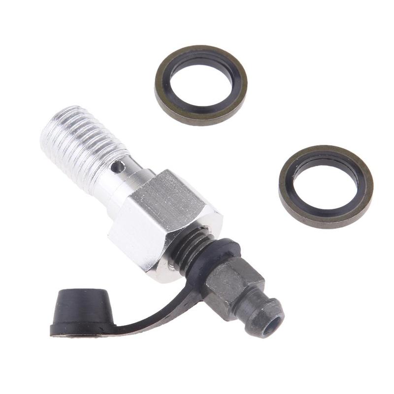 Motorcycle Brake Caliper Banjo Bolt Bleed Screw M10 X 1.25 Aluminum Nipple for Universal Master Cylinder Repair