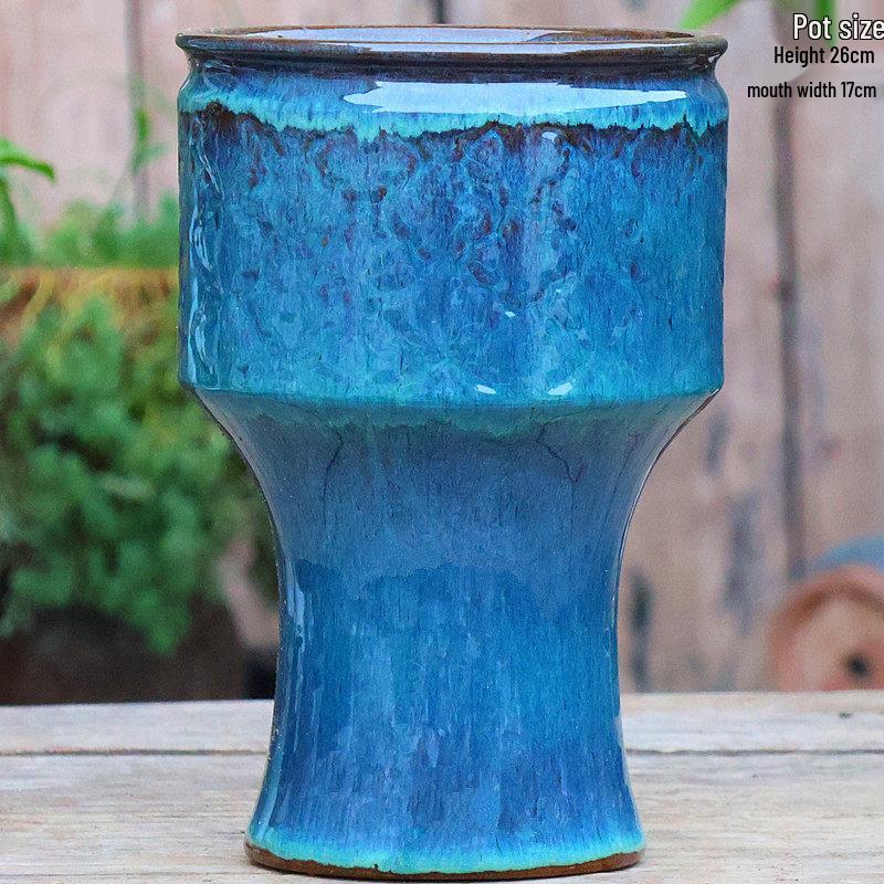 Stor Keramikkruka för Heminredning: Grov keramik för spindelväxt, gullranka, suckulenter och paradisfågelblomma. Perfekt för gröna växter och blommor.