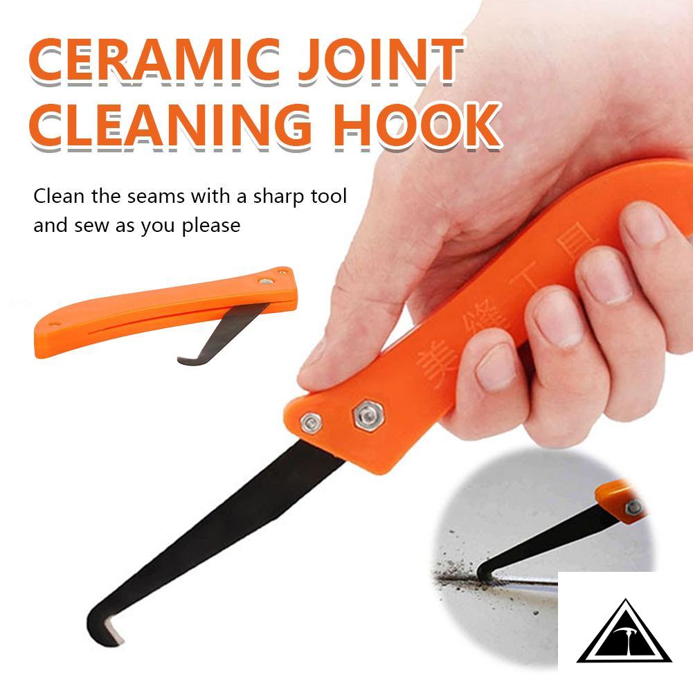 1/1 PCS Professional Ceramic Tile Gap Knife Floor Grout Hook For Seam Cleaning, Slotting Grouting Hook Knife Hand Repair Tools