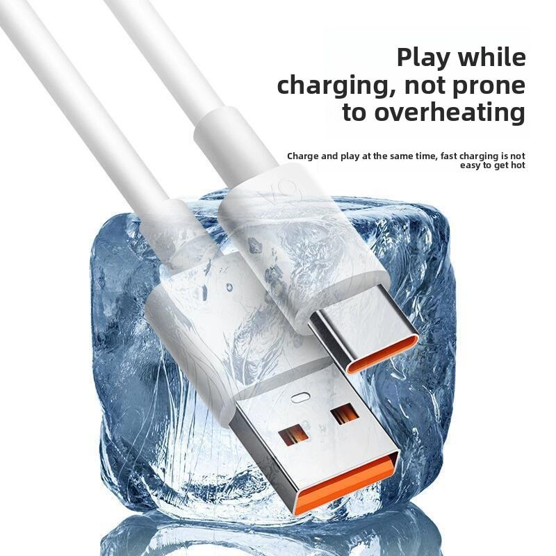 6A super fast charging data cable Type-c flash charging, suitable for Huawei Samsung Honor mobile phone 66w charging cable