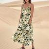 Women's Casual Tie-Dye Floral Print Sleeveless Pocket Dress