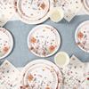 Spring Wild Flower Disposable Tableware Birthday Party Decor Wild Floral Paper Plates Cups Napkins Wedding Baby Shower Supplies