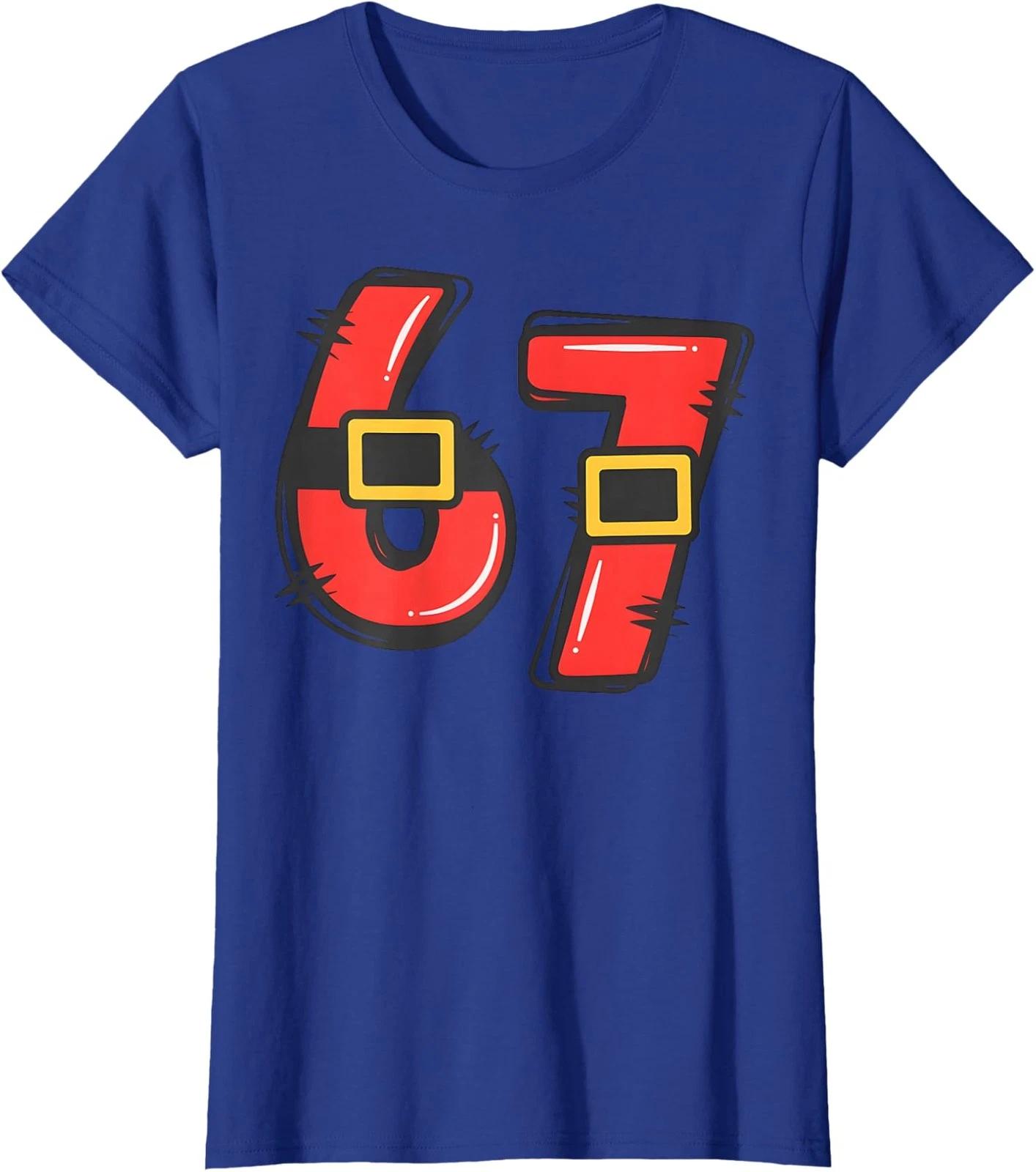 Funny Santa Says Six Seven Christmas 67 Meme Xmas Ladies V-Neck Tshirt 2XL