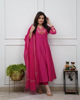 Bollywood Party Oblečenie Anarkali Salwar Oblek Indické Dámske Dizajnové Kurta Nohavice Dupatta Súprava Šaty