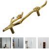 Angoily Antique Bronze Door Pull Black Matte Cabinet Handles Leaf Knobs Handle for Furniture