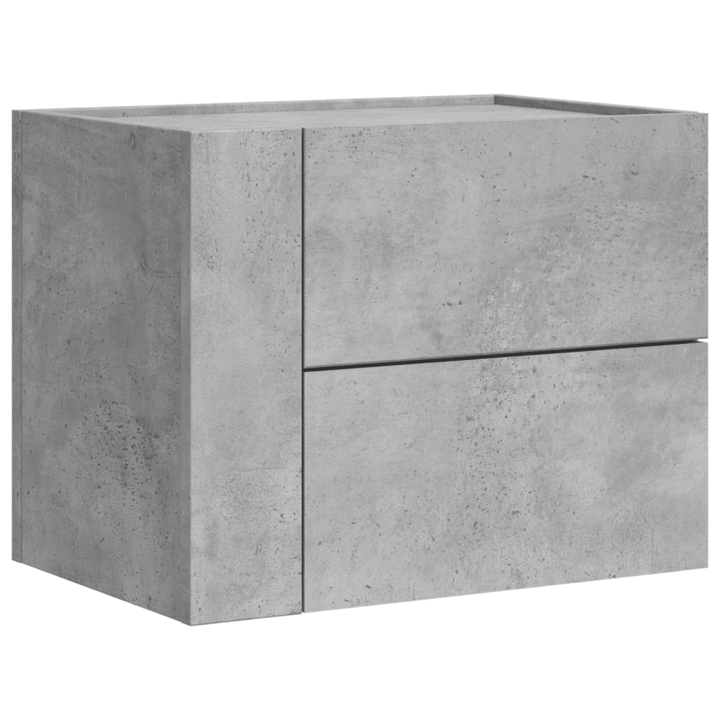 Vidaxl Wiszące Szafki Nocne, 2 Szt., Szarość Betonu, 45X30X35 Cm