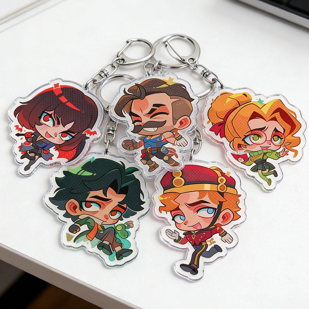 Cute Deadlock Charms Chibi Keychain for Accessorie Shiv Pocket Doorman Drifter Mina Ivy Lash Paige Keyrings Jewelry Manga Gifts