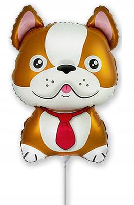 14 Inch Foil Balloon Fx - Bulldog Dog, Brown