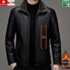 Pierre Cardin Men's Winter Sheepskin Leather Jacket with Fur Lining