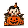 Vintage Wooden Halloween Pumpkin Tabletop Decor with Distressed for Shelf and Mantel Home