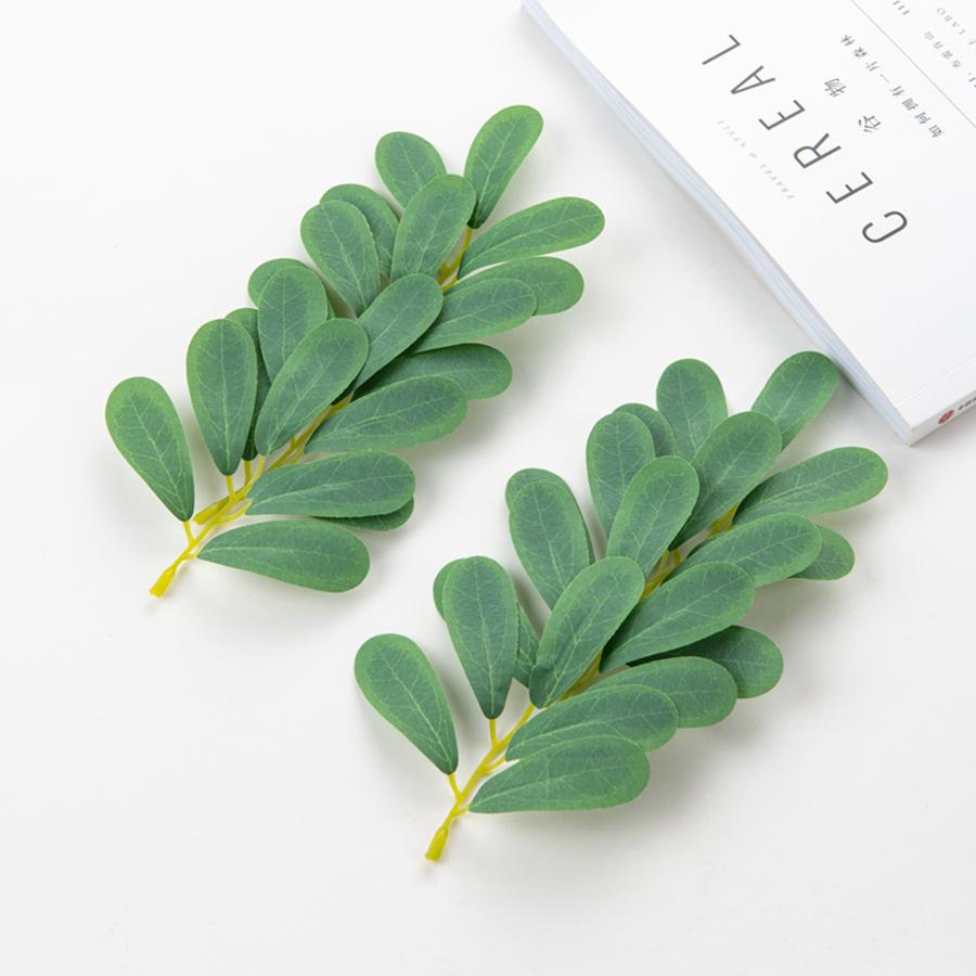 40/80pcs Artificial Flowers Silk Peanut Leaves Fake Plants Diy Candy Box Wedding Festival Wreath Accessories Home Room Decoratio