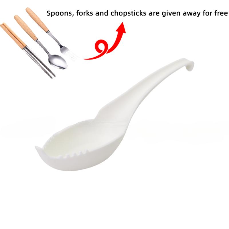 

Ложка-вилка для супа с лапшой рамен 2-в-1 Бесплатная посуда в подарок белый