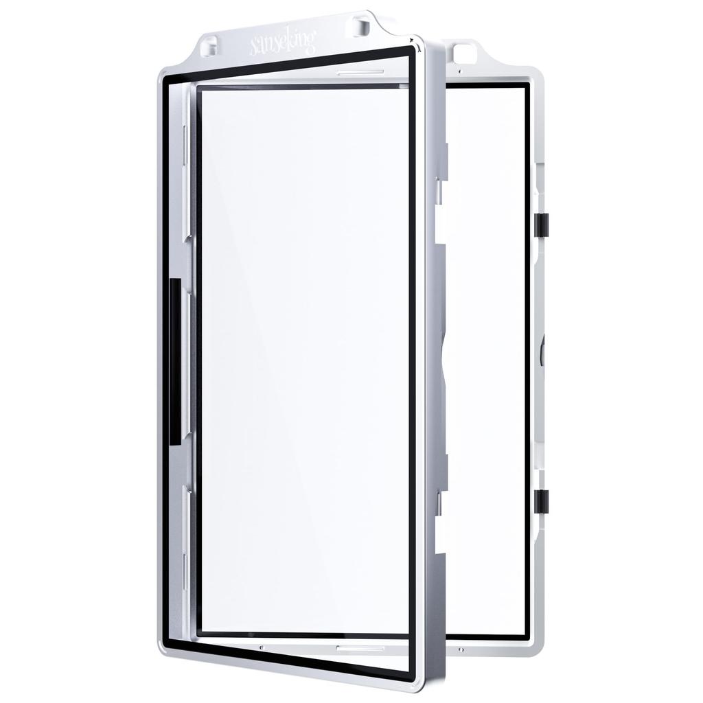 Sanseking 55PT BGS Standard Magnetic Card Cartridge Receiver with Matte Metal Frame and UV Shield for Ball Cards (Silver)