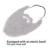Halloween Party Fake Beard Costume Facial False Beard Male Fake Whisker for Party Supplies Grey