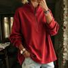 Women's Casual Half Zip Long Sleeve Pullover Sweatshirt for Fall Winter Everyday Wear