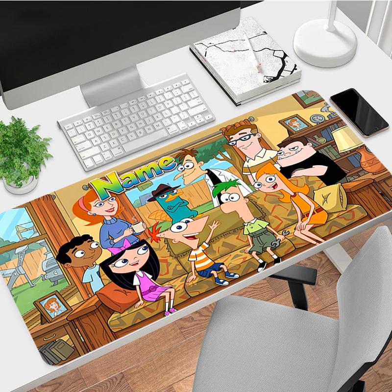 Custom Name Family Time Gamer Large Deskmat Mousepad Playmat Xl Keyboard Mouse Pad Gaming Desk Accessories Anime Pc Extended Pads