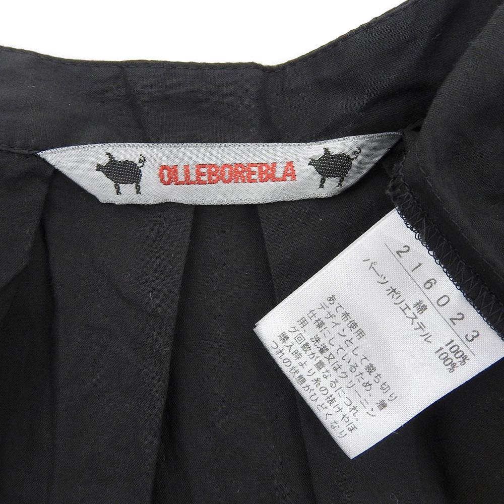 OLLEBOREBLA Pig Polka Dot Blouse Tops Women's Black tops ― blackUsed