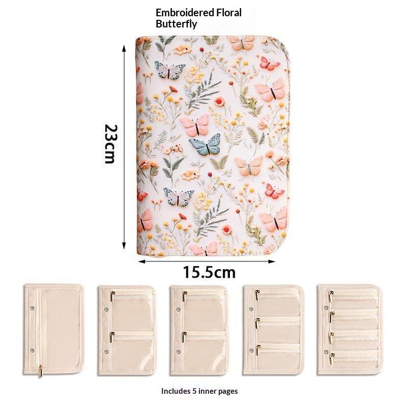 Transparent Jewelry Storage Book with Zipper Clear Pockets Thickened PVC Jewelry Holder Prevents Jewelry from Tangling Damage