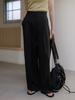 Memua Runnan Linen Wide Slacks (Black)
