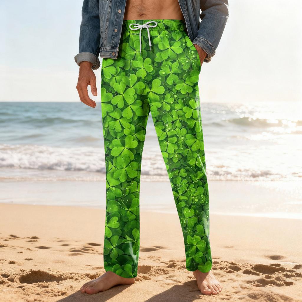 Men's Home Soft Pajama Pants Drawstring With Pockets Casual Sports Pants