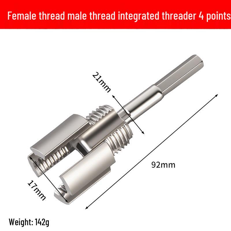 Water Pipe Threading Tool Set: Internal & External 6-Point PPR Tapping Die