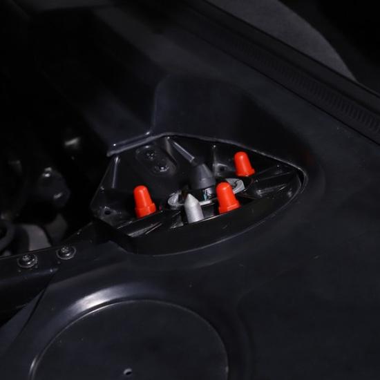 Red Rear Strut Shock Tower Covers Screws For Corvette C8 -25