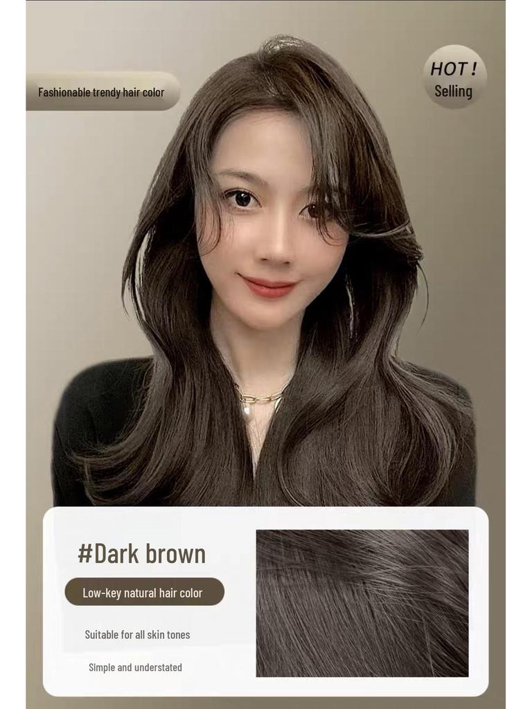 2026 Hair Dye Cream: Gray-Brown Linen, Black Tea Color, with Hair Care Benefits