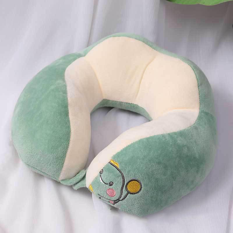 U Shaped Neck Pillow Portable Cute Head Pillow for Office Nap Travel Car Sleeping Double Embroidery