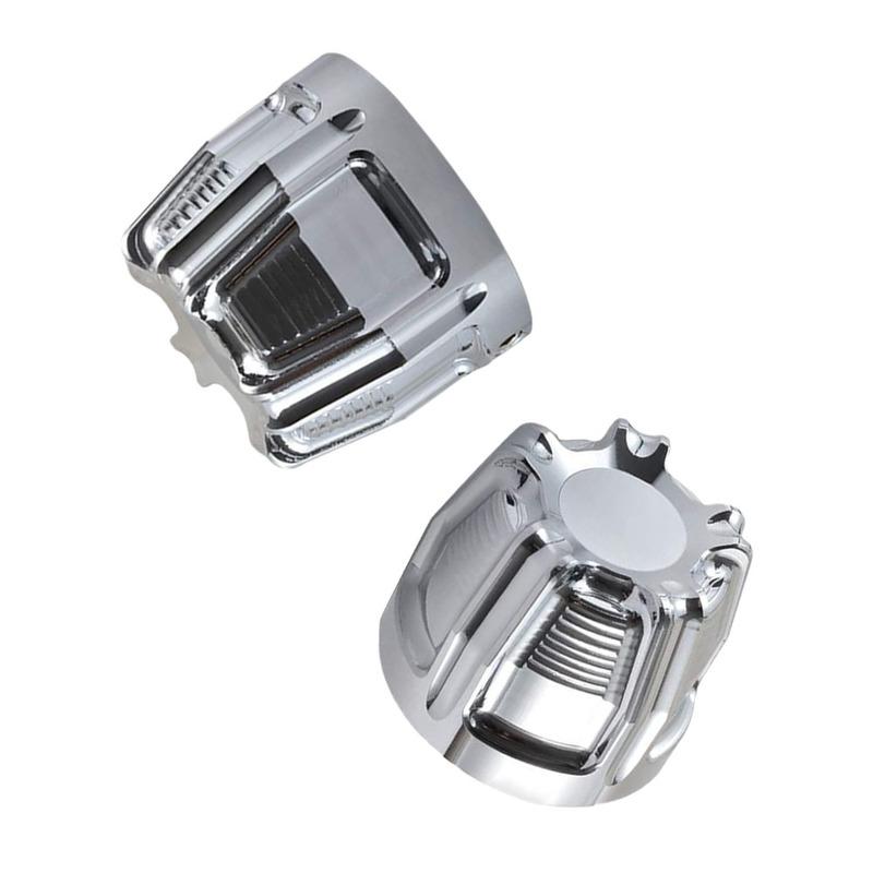Motorcycle Front Axle Nut Cover Axle Caps For Harley Sportster Softail Fat Boy Dyna V-Rod Touring Street Glide