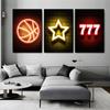 Cool Neon Signs Money Symbol Fruits Flamingo Canvas Posters Prints Pictures Wall Art Canvas Painting for Shop Home Decoration