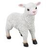 Schafstatue Handgefertigt Lebensechte Lammform Figur Harz Gartenskulptur für Innen- und Außendekoration