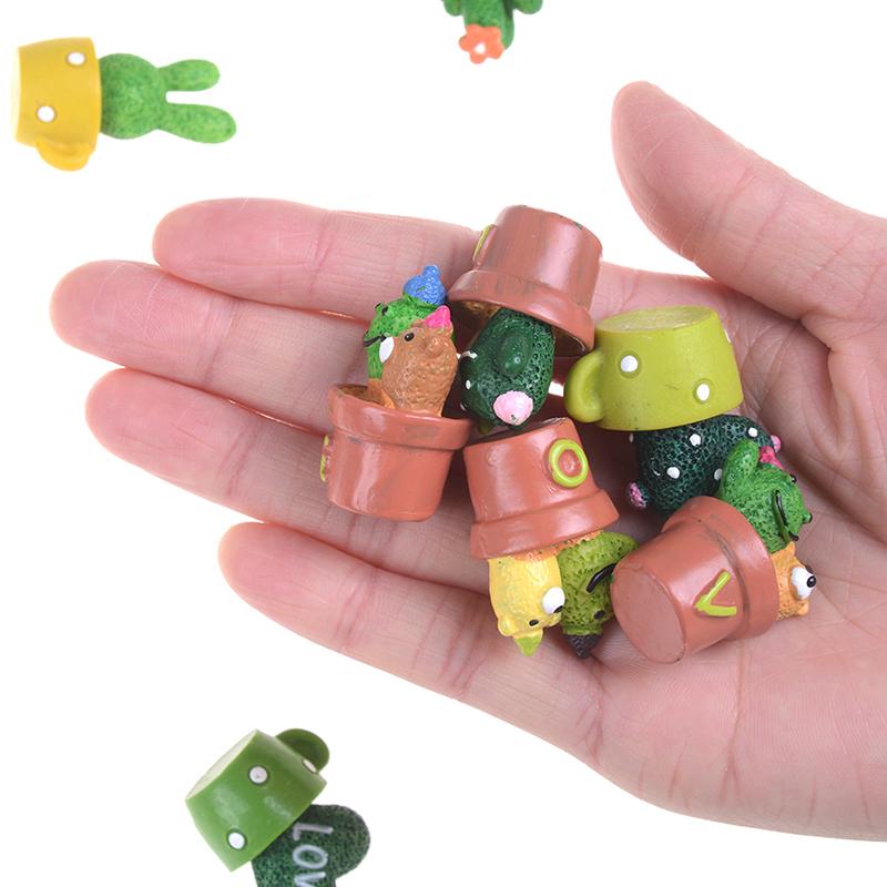 Ghiveci Cactus Miniatură DIY Ornamental Zână Grădină Ornament Decor Artizanat Păpușă Casă de Păpuși