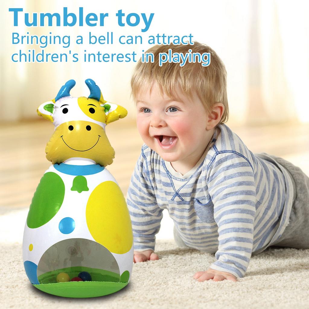 Tumbler Toy Cow Bell Baby Interactive Toy