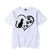 Cat Paw Graphic Tshirt Men Funny Heart Cat T-shirt Fashion Harajuku Streetwear Oversized Men Brand Hip Hop Top Vintage Shirt Man