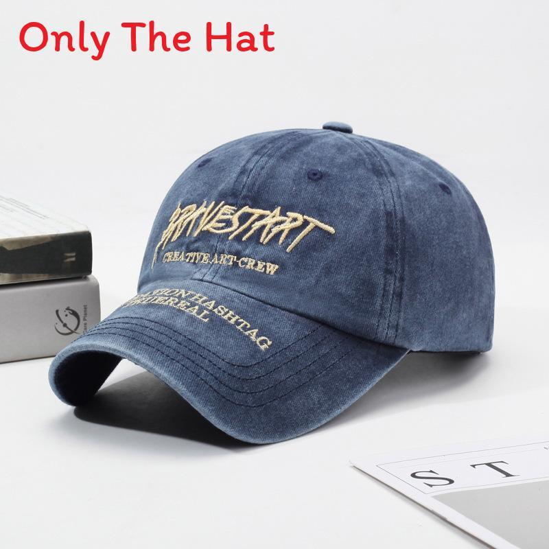 Cotton Baseball Cap With Embroidered Letters Sunshade Adjustable For Spring Summer Men Women