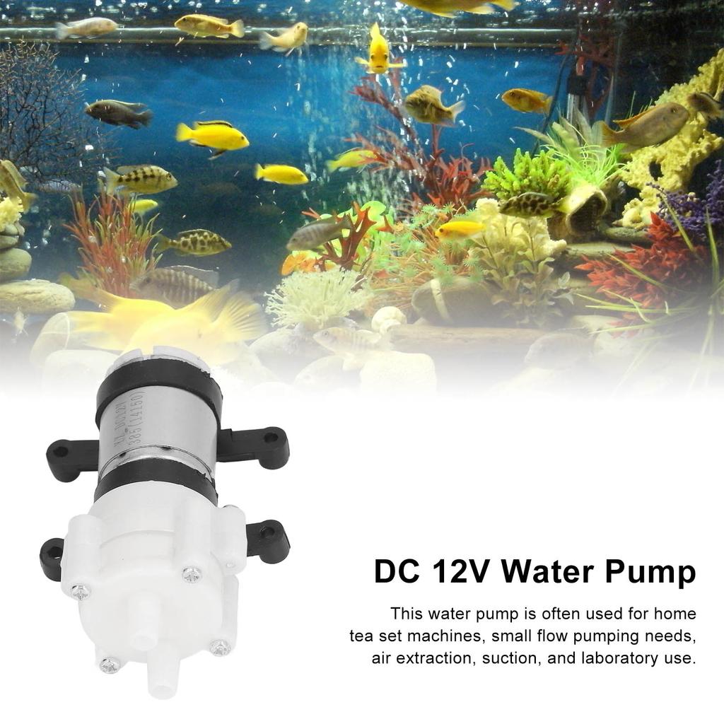 DC 12V Water Pump Self Priming Diaphragm Sump Pump for Home 385 Motor PVC Bracket 3 Meter Lift