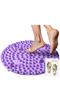 Fotreflexologi för Fot Shiatsu Fot Fot Fotmassagerare Shiatsu Fotreflexologi med Fotfördelar Diagram Matta, 55cm, Rund, Lila, Reflexologi,
