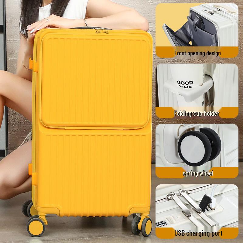 PACKAGE FASHION Women's Durable Rolling Luggage