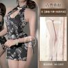 Sex Underwear Split-ended Sleeveless Printed Cheongsam Slim and Thin Sexy Uniform People Cheongsam Sex Clothes