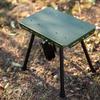 Portable Folding Stool Lightweight Aluminum Oxford Fabric Seat Cushion 330.7lbs Load Bearing Fishing Camping Chair for Hiking