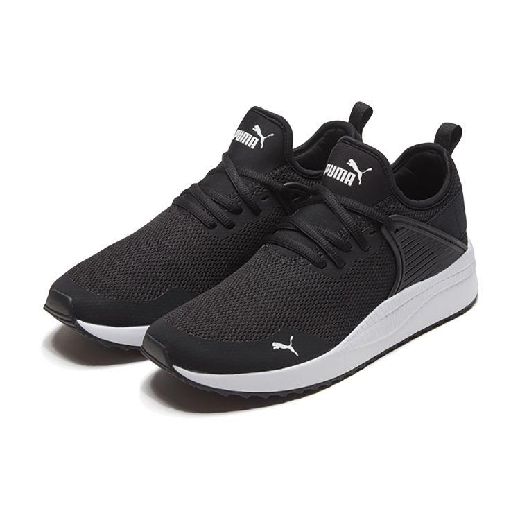Puma Pacer Next Series Fabric Mesh Comfortable Low-Top Lifestyle Sneakers Unisex Sneakers Black White 369982-01