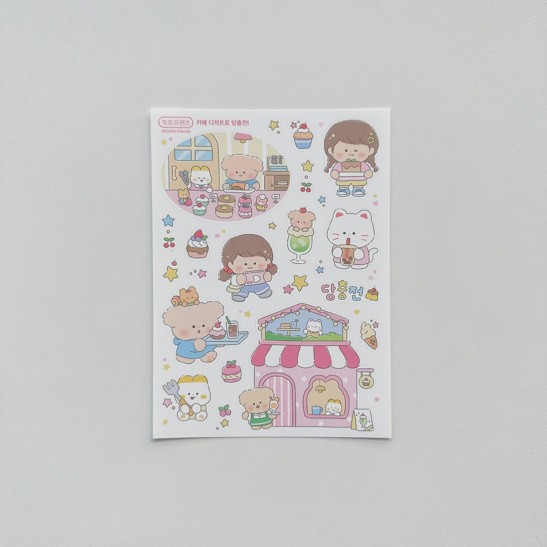 

1pc Korean Cute Animal Bear Stickers INS Aesthetic Scrapbook Stickers for Journal Diary Supplies