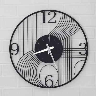 Metall Wanduhr für Zuhause und Flur, Wohnzimmer, Schlafzimmer, Büro, Antike Große Größe Moderne Wanduhr für Heimdekoration (50 cm)