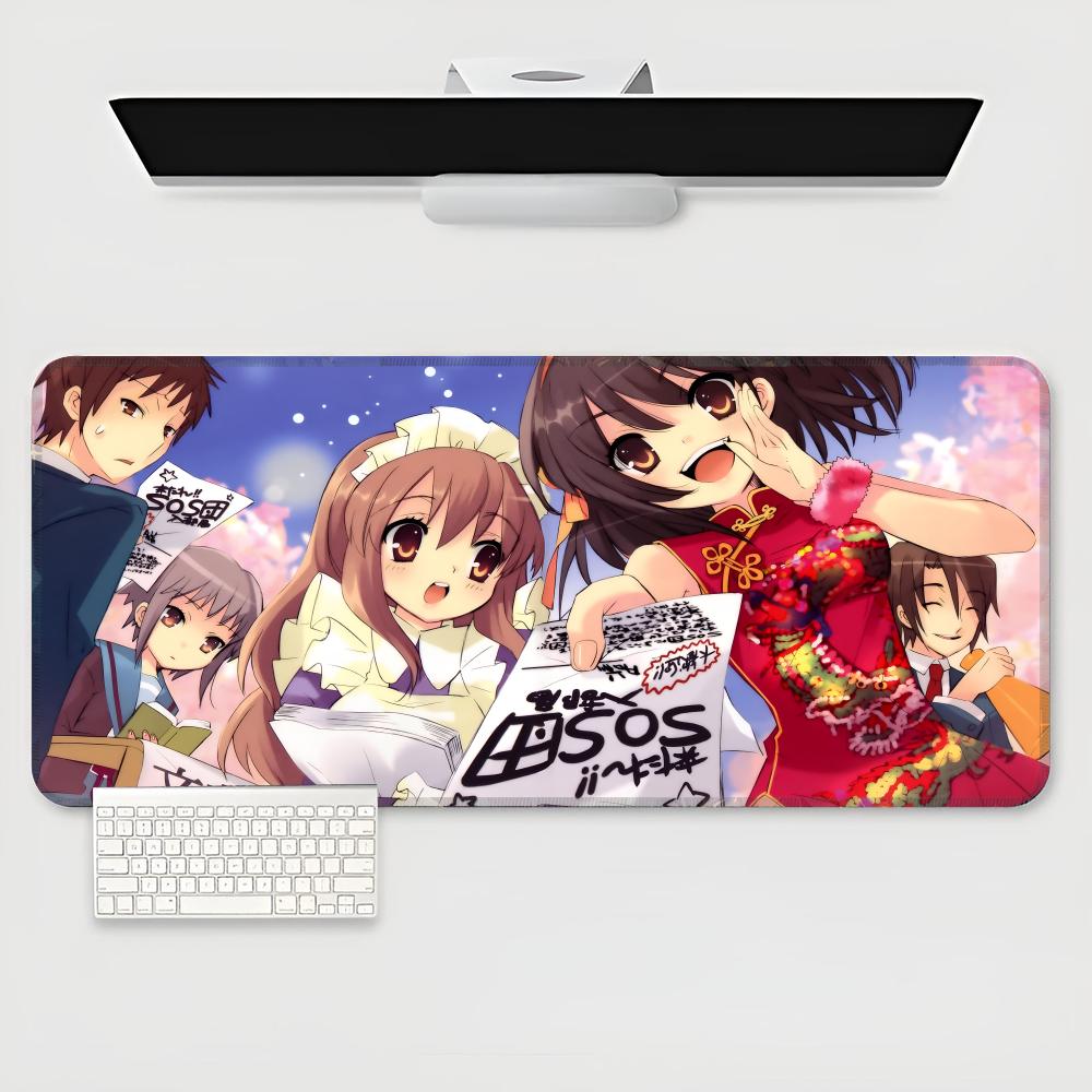 The Melancholy of Haruhi Suzumiya Mouse Pad game teclado XXL Mouse Pad Large Computer Laptop Non-slip Keyboard Desk Mat Mousepad