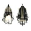 Bridal Veil Bachelorette Party Decorations Bride To Be Gift Bridal Shower Wedding Black Double /Single Layer Floral Lace