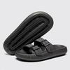 Men's Buckle Decor Slippers,Lightweight EVA Slides,Non-Slip Open Toe Shoes for Indoor Outdoor Beach House