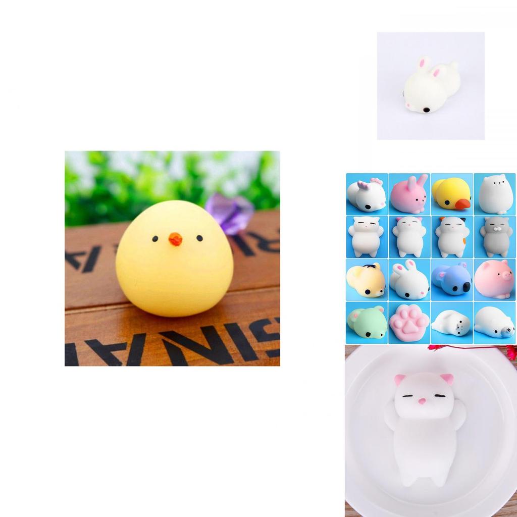 Roztomilý Mochi Kočka Mačkací Léčivá Zábava Děti Kawaii Hračka Stres Dekor Odlehčovač