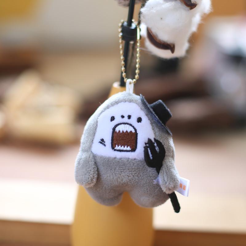 Cute Cute Little Shark Pendant Plush Toy Doll Little Shark Shark Fork Bag Hanging Decoration Keychain Doll Doll